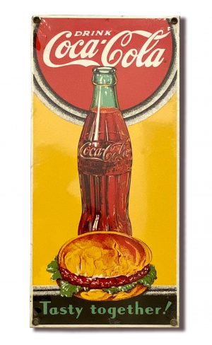 Coca Cola Enamel Sign - Tasty Together