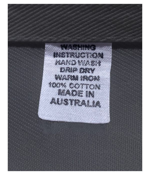 WAITERS APRON - Heavy Duty Cotton - Waist Style - Black - Image 2